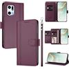 linsuyu Cover Compatible con Oppo Find X5 Pro 【Design a portafoglio due scomparti per carte】 Custodia per cellulare Violet