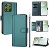 linsuyu Cover Compatible con Motorola Moto X70 Air 5G / Edge 70 5G 【Design a portafoglio due scomparti per carte】 Custodia per cellulare Green