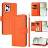 linsuyu Cover Compatible con Oppo Find X5 Pro 【Design a portafoglio due scomparti per carte】 Custodia per cellulare Orange