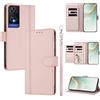 linsuyu Cover Compatible con TCL 505 / (T509K)(T5094 【Design a portafoglio due scomparti per carte】 Custodia per cellulare Pink