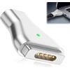 Xforevery Adattatore USB‑C a Magnetico per MagSafe 2, PD 100 W Convertitore Tipo C Magnetico T‑Head con LED, compatibile con MacBook Air/Pro 2013-2015 Power Quick Charging
