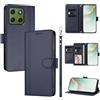 linsuyu Cover Compatible con Motorola Moto X70 Air 5G / Edge 70 5G 【Design a portafoglio due scomparti per carte】 Custodia per cellulare Blue
