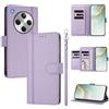 linsuyu Cover Compatible con Oppo Find X8 5G 【Design a portafoglio due scomparti per carte】 Custodia per cellulare Purple