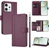 linsuyu Cover Compatible con Oppo Reno14 Pro 5G 【Design a portafoglio due scomparti per carte】 Custodia per cellulare Violet