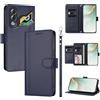 linsuyu Cover Compatible con ZTE Nubia Neo 3 GT 【Design a portafoglio due scomparti per carte】 Custodia per cellulare Blue