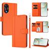 linsuyu Cover Compatible con Oppo A78 4G 【Design a portafoglio due scomparti per carte】 Custodia per cellulare Orange