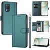 linsuyu Cover Compatible con Realme Q3 / Q3i,Compatible con Realme 8 5G / 9 5G (India) / V13 【Design a portafoglio due scomparti per carte】 Custodia per cellulare Green
