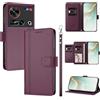linsuyu Cover Compatible con ZTE Nubia Z70 Ultra 【Design a portafoglio due scomparti per carte】 Custodia per cellulare Violet