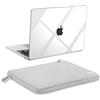 MOSISO Custodia Ultra Sottile & Borsa per Laptop per MacBook Air 13 pollici | per 13 pollici A2337 M1 A2179 A1932 Case per MacBook per 13,3 pollici 2021 2020 2019 2018,Trasparente