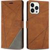SONWO Cover per iPhone 14 PRO Custodia, Flip Caso in PU Pelle Case Cover Premium Portafoglio Custodia per iPhone 14 PRO (6.1), Supporto Stand, Slot per Schede, Marrone