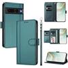 linsuyu Cover Compatible con Google Pixel 7 Pro 【Design a portafoglio due scomparti per carte】 Custodia per cellulare Green