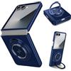 Kainevy Cover per Samsung Galaxy Z Flip 7 FE Magnetica Antiurto con Anello Supporto, Rugged Militare Custodia per Samsung Z Flip 7 FE Cover Anti-impronta Estetica Protettiva Case Sottile (Blu reale)