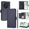 linsuyu Cover Compatible con Oppo Find X8s Plus 5G 【Design a portafoglio due scomparti per carte】 Custodia per cellulare Blue
