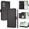 linsuyu Cover Compatible con Realme C65 4G 【Design a portafoglio due scomparti per carte】 Custodia per cellulare Black