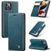Cracedily Cover per iPhone 13 Mini Case, Custodia Cover Pelle Premium Portafoglio con Porta Carte Magnetica Supporto Protezione Flip Case Custodia per iPhone 13 Mini,Blu-verde