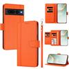 linsuyu Cover Compatible con Google Pixel 7 Pro 【Design a portafoglio due scomparti per carte】 Custodia per cellulare Orange