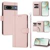 linsuyu Cover Compatible con Google Pixel 7 【Design a portafoglio due scomparti per carte】 Custodia per cellulare Pink