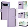 linsuyu Cover Compatible con Google Pixel 8 Pro 【Design a portafoglio due scomparti per carte】 Custodia per cellulare Purple
