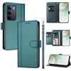 linsuyu Cover Compatible con Realme 14x 5G / C75 4G / V60 Pro / P3x,Compatible con Realme Narzo 80X 【Design a portafoglio due scomparti per carte】 Custodia per cellulare Green