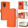 linsuyu Cover Compatible con Realme Q3 / Q3i,Compatible con Realme 8 5G / 9 5G (India) / V13 【Design a portafoglio due scomparti per carte】 Custodia per cellulare Orange