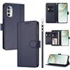 linsuyu Cover Compatible con Motorola Moto G52 4G / G82 5G / G71S 5G 【Design a portafoglio due scomparti per carte】 Custodia per cellulare Blue