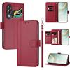 linsuyu Cover Compatible con ZTE Nubia Neo 3 GT 【Design a portafoglio due scomparti per carte】 Custodia per cellulare Red