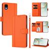 linsuyu Cover Compatible con TCL 30Z / 30 LE (T602DL 【Design a portafoglio due scomparti per carte】 Custodia per cellulare Orange