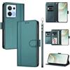 linsuyu Cover Compatible con Oppo Reno8 4G / Reno7 4G / F21 (F21S) Pro 【Design a portafoglio due scomparti per carte】 Custodia per cellulare Green