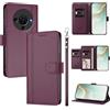 linsuyu Cover Compatible con ZTE Blade A76 5G 【Design a portafoglio due scomparti per carte】 Custodia per cellulare Violet