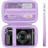 Supmay Custodia rigida per Canon PowerShot G7X Mark III/Mark II/ SX740 HS/SX730 HS, Sony ZV-1F/RX100, Ricoh GR III, Compatto 4K Vlogging piccole fotocamere con tasca mesh per la batteria, Violetta