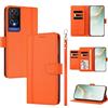 linsuyu Cover Compatible con TCL 505 / (T509K)(T5094 【Design a portafoglio due scomparti per carte】 Custodia per cellulare Orange