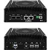 CWWK N150 Mini PC Firewall Appliance, 2 x 10GbE SFP+ Mini Computer with 2 x i226-V 2.5GbE LAN, S2 OPNsense Micro PC Barebone DDR5 NO RAM/SSD/OS, USB-C, TF, Dual 4K Display, AES-NI