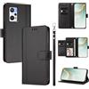 linsuyu Cover Compatible con Realme Q5 Pro / GT2,Compatible con Realme GT Neo2 / Neo 3T 【Design a portafoglio due scomparti per carte】 Custodia per cellulare Black