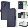 linsuyu Cover Compatible con Realme Q3 / Q3i,Compatible con Realme 8 5G / 9 5G (India) / V13 【Design a portafoglio due scomparti per carte】 Custodia per cellulare Blue