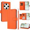 linsuyu Cover Compatible con Oppo Find X8 Pro 5G 【Design a portafoglio due scomparti per carte】 Custodia per cellulare Orange