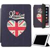 Mixroom - Custodia per iPad 10,2 Pollici 7/8/9 Anno 2019/2020/2021 Cover per Apple iPad Smart Case Prottetiva Pieghevole Supporto Stand Disegno Love London LN118