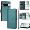 linsuyu Cover Compatible con Google Pixel 8 Pro 【Design a portafoglio due scomparti per carte】 Custodia per cellulare Green