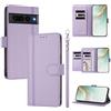 linsuyu Cover Compatible con Google Pixel 7 Pro 【Design a portafoglio due scomparti per carte】 Custodia per cellulare Purple