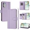 linsuyu Cover Compatible con Motorola Moto G52 4G / G82 5G / G71S 5G 【Design a portafoglio due scomparti per carte】 Custodia per cellulare Purple