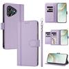 linsuyu Cover Compatible con ZTE Blade A36 / Nubia A36 【Design a portafoglio due scomparti per carte】 Custodia per cellulare Purple