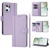 linsuyu Cover Compatible con Oppo Find X5 Pro 【Design a portafoglio due scomparti per carte】 Custodia per cellulare Purple