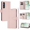 linsuyu Cover Compatible con Sony Xperia 1 V 2023 【Design a portafoglio due scomparti per carte】 Custodia per cellulare Pink