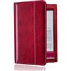 Huanghua Spot è adatto per Sony e-book custodia in pelle Sony PRS T1 flip cover tipo magnetico aspirazione protezione caso (Wine red)