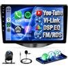 Rimoody Autoradio per Toyota Aygo Peugeot 108 Citroen C1 2015-2020 Wireless Carplay Android Auto You-Tube Vi-Link Bluetooth FM/RDS DSP EQ, 9 Pollici Touchscreen Radio USB SWC Telecamera Posteriore