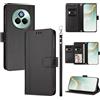 linsuyu Cover Compatible con Realme P3 Pro 5G 【Design a portafoglio due scomparti per carte】 Custodia per cellulare Black