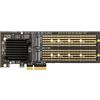 ZimaBoard Scheda Adattatore PCIe 3.0 x4 a Dual NVMe M.2 SSD, Scheda di Espansione PCI Express per Desktop PC e Workstation, Supporta SSD M-Key 2230/2242/2260/2280, fino a 8 Gb/s, Plug & Play