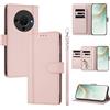 linsuyu Cover Compatible con ZTE Blade A76 5G 【Design a portafoglio due scomparti per carte】 Custodia per cellulare Pink