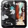 FOSSiBOT F116 Pro Rugged Smartphone 5G & Action Cam 4K, Android 16 Mini Telefono Indistruttibile 4 120Hz, Obiettivo 48MP Ultra-Grandangolo 152°, 36GB RAM+256GB/1TB, IP68/IP69K Impermeabile/NFC