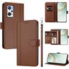 linsuyu Cover Compatible con Realme Q5 Pro / GT2,Compatible con Realme GT Neo2 / Neo 3T 【Design a portafoglio due scomparti per carte】 Custodia per cellulare Brown