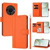 linsuyu Cover Compatible con ZTE Blade A76 5G 【Design a portafoglio due scomparti per carte】 Custodia per cellulare Orange